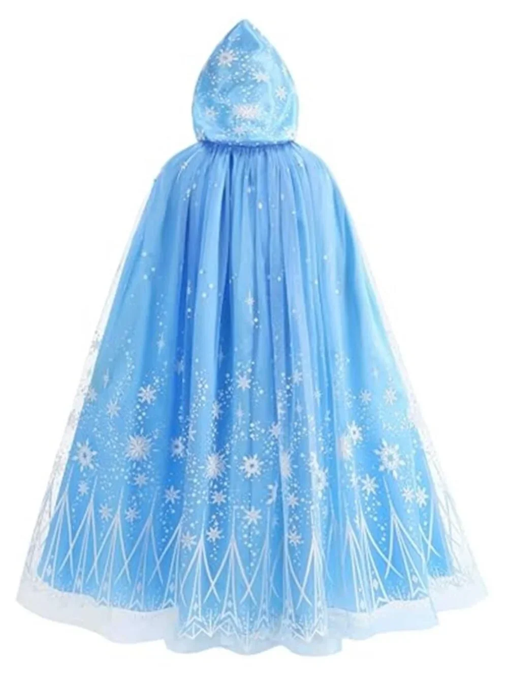 Kids Cape Snowflake Hooded Cloak Play Halloween Costume